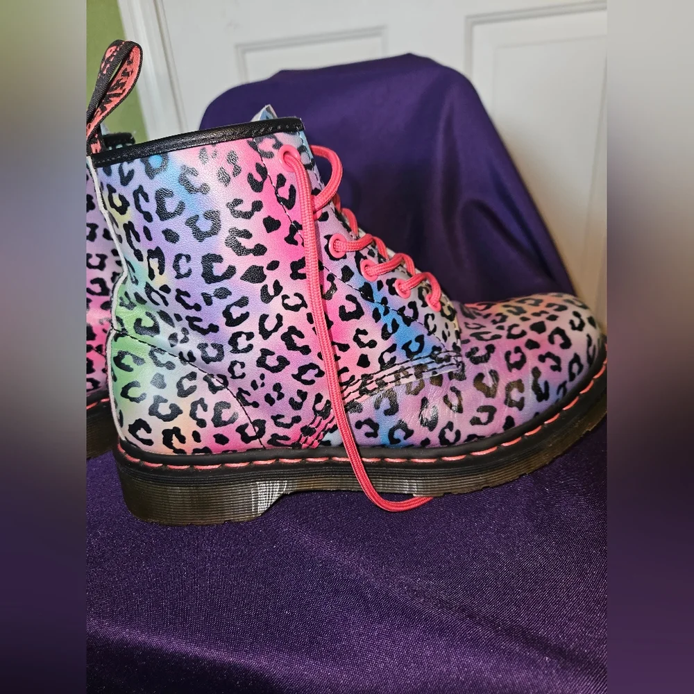 Dr. Martens Colorful Animal Print Boots - Picture 6 of 7